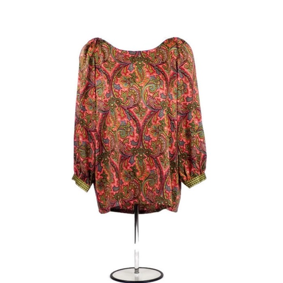 Loft Petites Multicolor 3/4 Sleeve Blouse Womens Size Small Petite - Picture 3 of 8